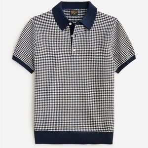 J. Crew Navy and White Polo Shirt cashmere